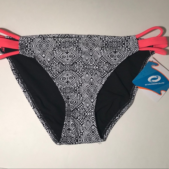 NWT O’RAGEOUS Tribal Boho Hipster Swim Bottoms S - Picture 3 of 8